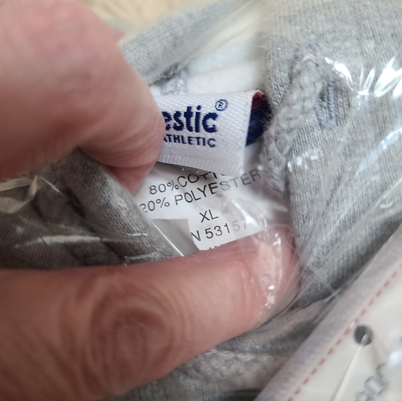 Nwt, Houston Astros Majestic Gray Athletic Hoodie, 2005 MLB Playoffs, Size XL - Picture 3 of 4